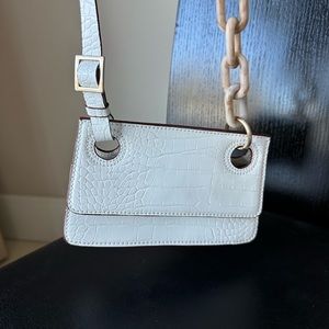 House of Want White Vegan Leather Iconic Shoulder